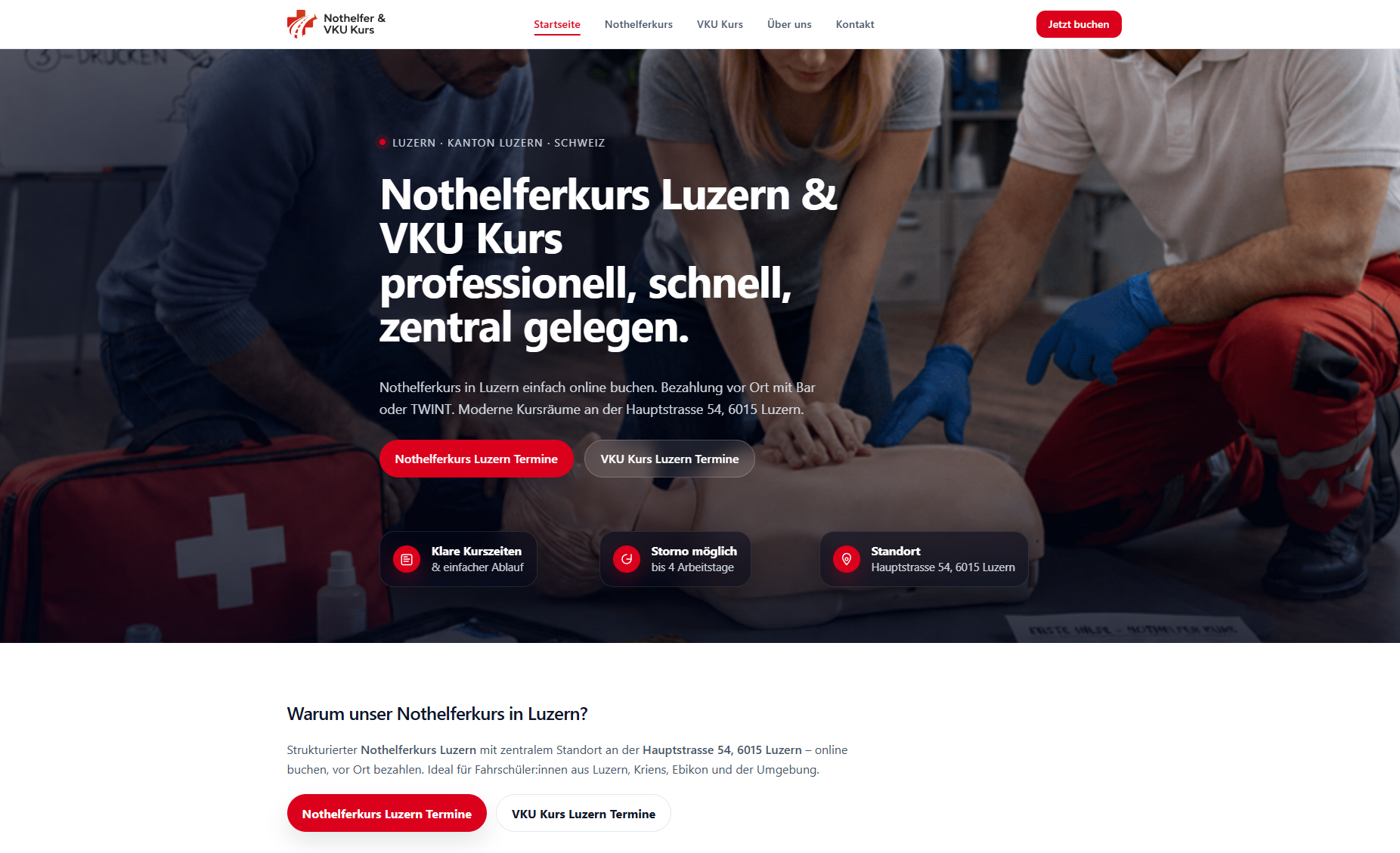 Nothelfer VKU Kurs Plattform