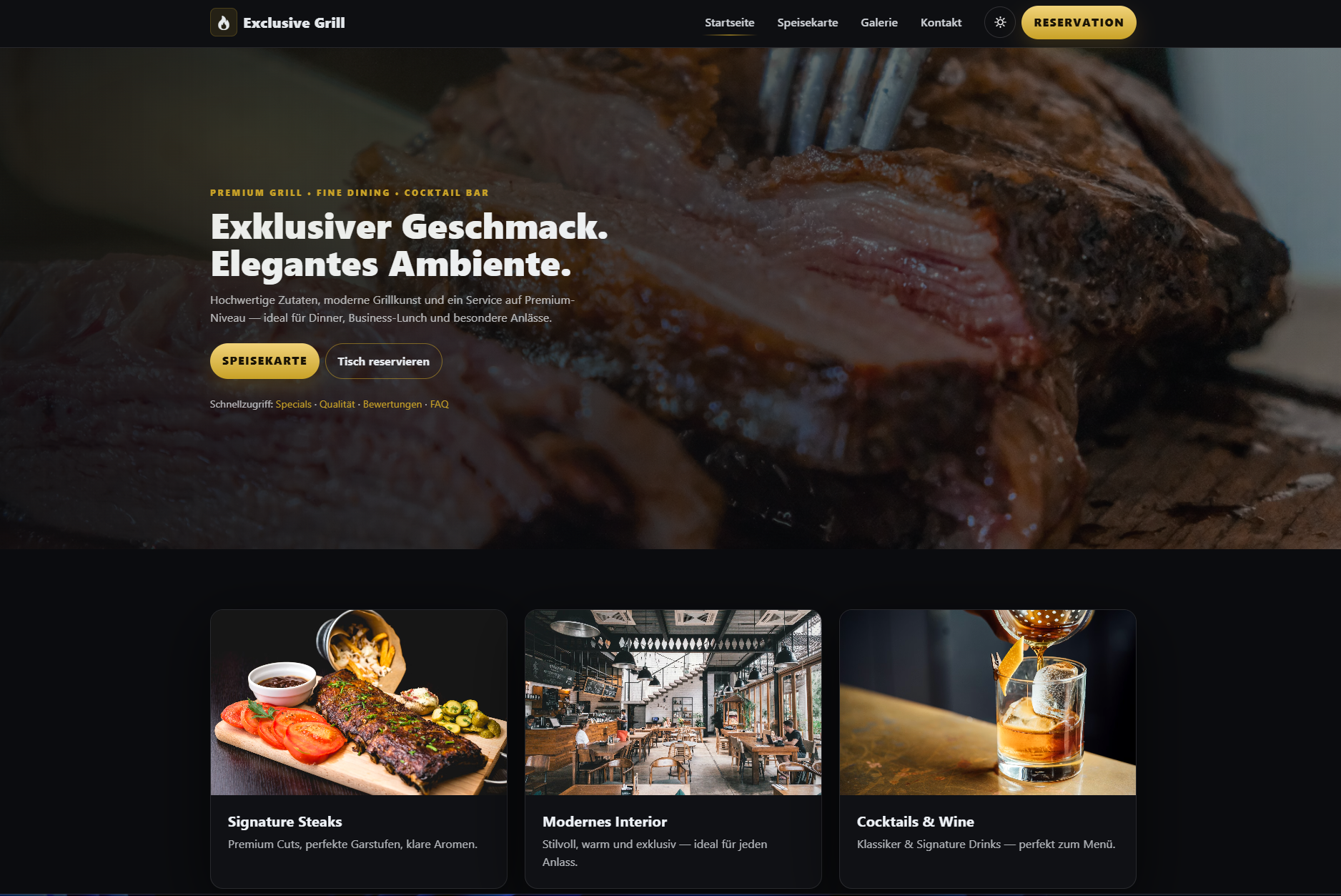 Demo Restaurant Website
